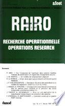 Télécharger le livre libro Rairo: Operations Research